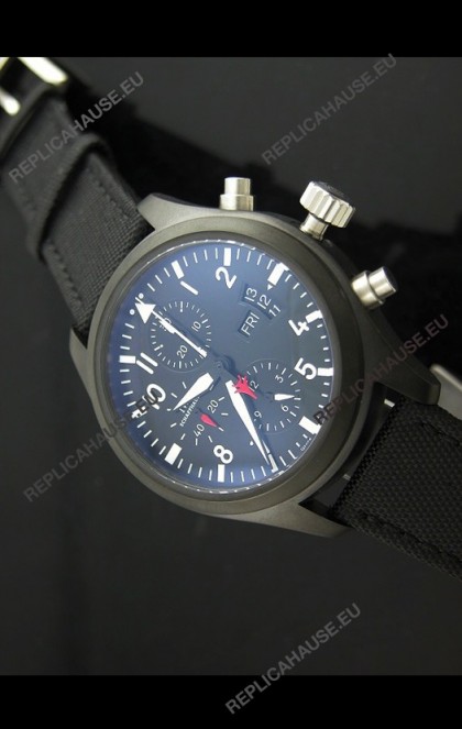 IWC Pilot Top Gun Automatic Swiss Replica Watch in Black PVD