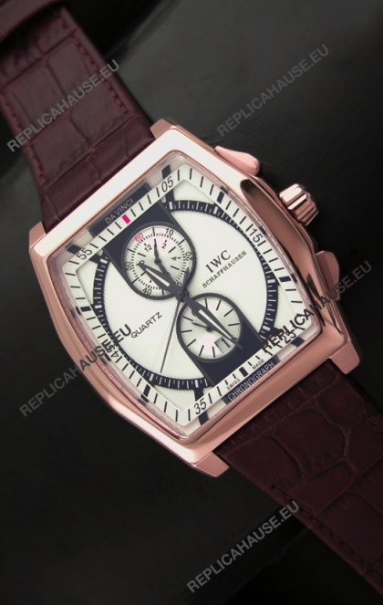 IWC Schaffhausen Japanese Replica Watch in pink Gold Casing