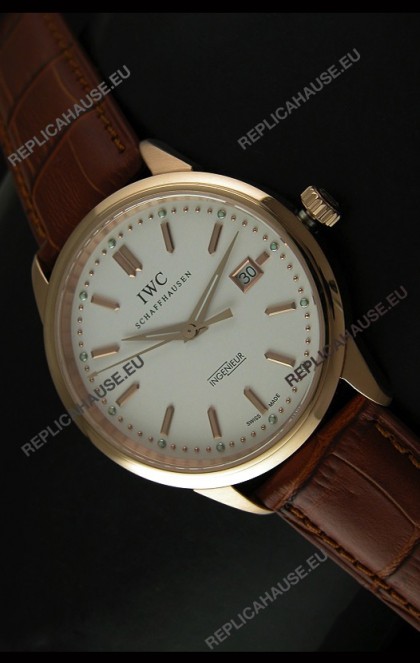 IWC Schaffhausen Ingenuier Vintage Swiss Replica Automatic Rose Gold Watch
