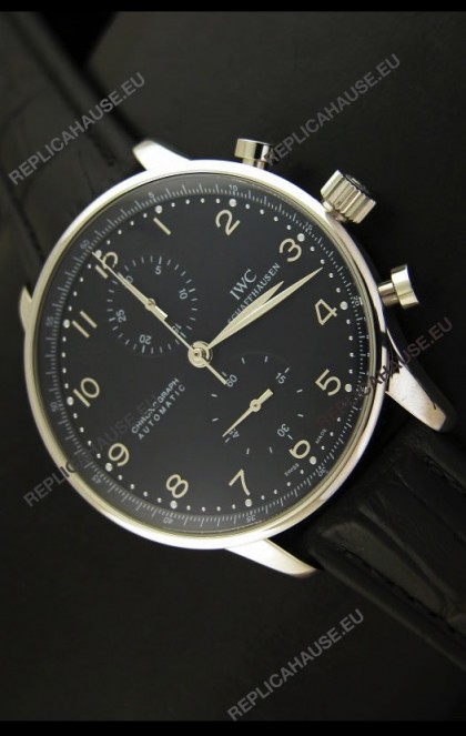 IWC Portuguese Chronograph Swiss Replica Watch in Stainless Steel 1:1 Mirror Replica Edition