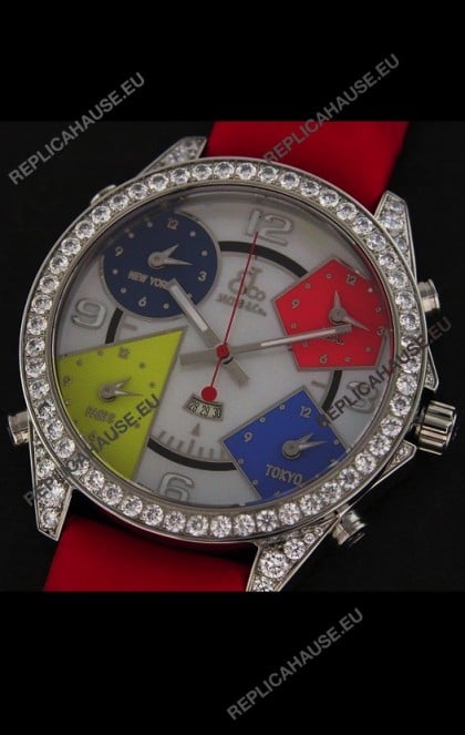 Five Time Zones Jacob&Co. Watch in Multicolour Dial