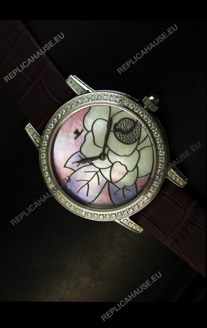 Jaeger LeCoultre Japanese Quartz Movement Ladies Watch - Brown Strap