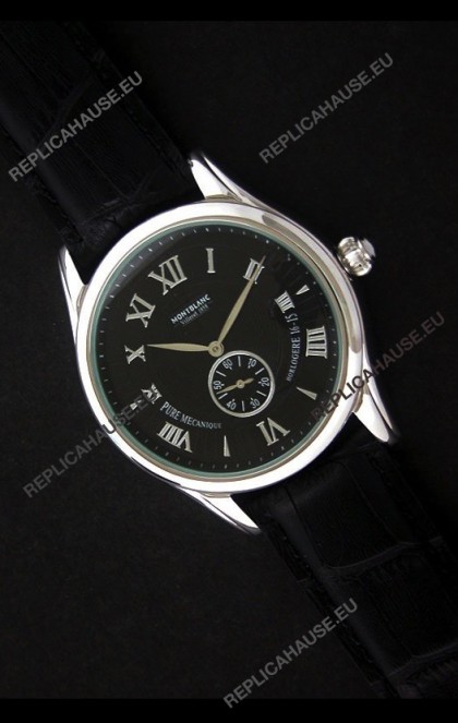 Mont Blanc Star Chrono Watch in Black Dial
