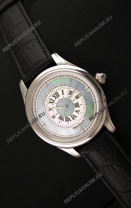 Montblanc Pure Mechanique Horlogere Swiss Replica Watch in Mop Blue Dial