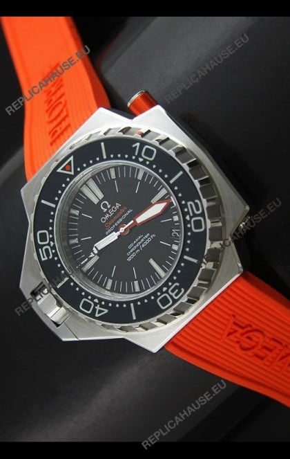 Omega Seamaster Ploprof Swiss Watch in Orange Strap