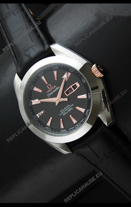 MEGA Seamaster Aqua Terra 150M Co-Axial Watch in Black Dial