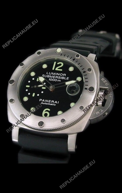 Panerai Luminor Submersible 1000m Swiss Watch in Black Dial
