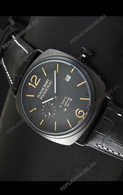 Panerai Radiomir 8 Days Japanese Replica Watch in PVD Casing