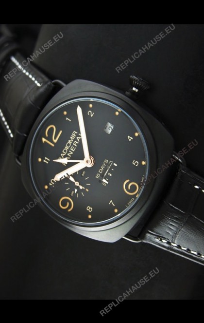 Panerai Radiomir PAM497 10 Days Japanese Replica Watch in PVD Case