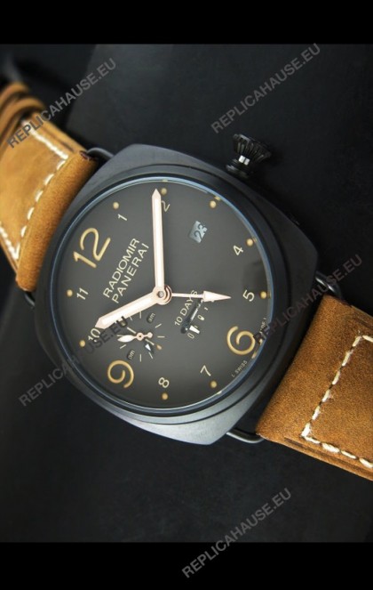 Panerai Radiomir PAM497 10 Days Japanese Replica Watch in PVD Case