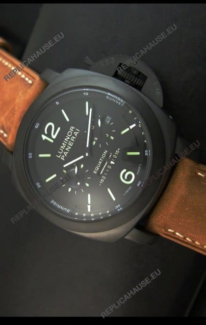 Panerai PAM365 Lâ€™Astronomo Luminor 1950 GMT Equation of Time Watch Black Dial PVD
