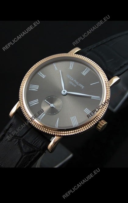 Patek Philippe Calatrava Japanese Mens Watch in Grey Dial