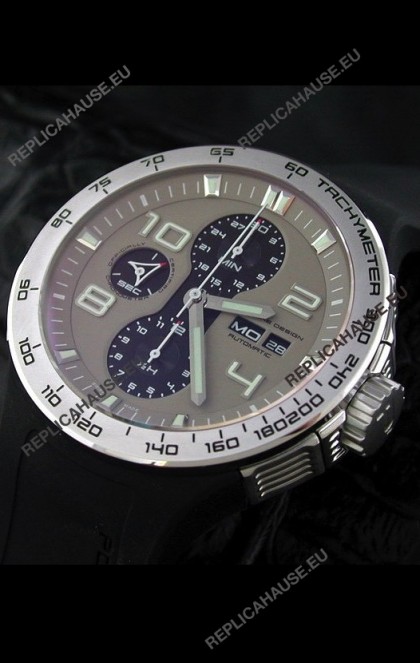 Porsche Design Flat Six P'6340 Swiss Chronograph Watch in Grey Dial