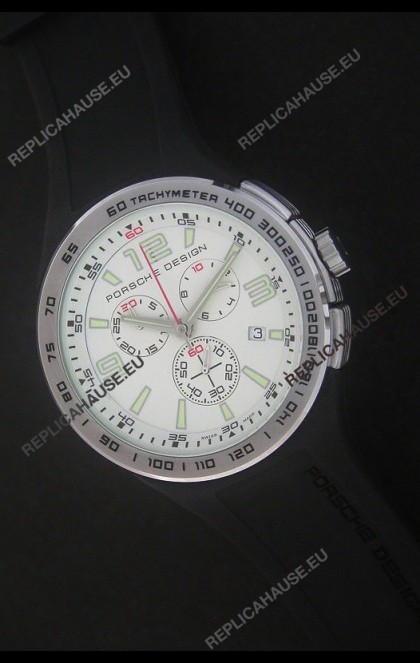 Porsche Design Flat Six P'6320 Japanese Watch in White Dial