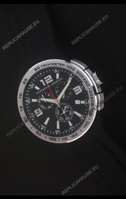 Porsche Design Flat Six P'6320 Japanese Watch in Black