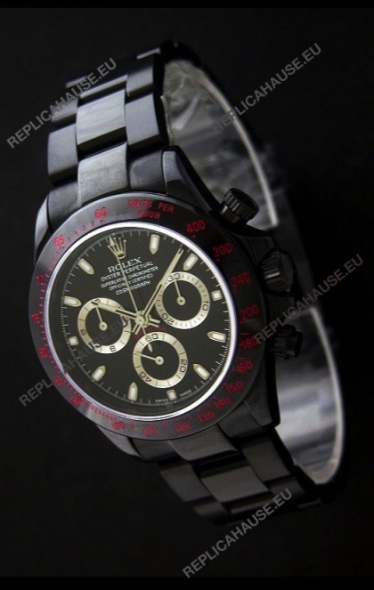 Rolex Daytona Cosmograph Swiss Replica Black PVD Watch 