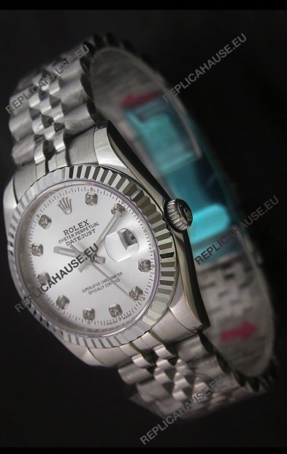 RolexÂ Datejust Oyster Perpetual Superlative ChronoMeter Japanese Replica Watch in Diamond Markers