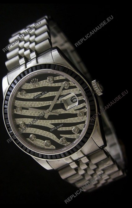 Rolex Datejust Mens SwissÂ Replica Watch in Leopard Dial