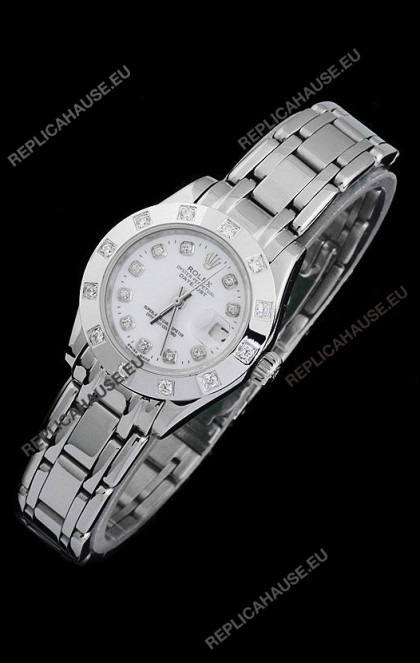 Rolex Datejust Ladies Japanese Replica Ladies Watch in Diamond Markers