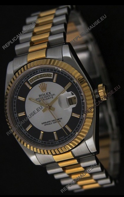 Rolex Day Date Just JapaneseÂ Replica Two Tone Gold Watch 