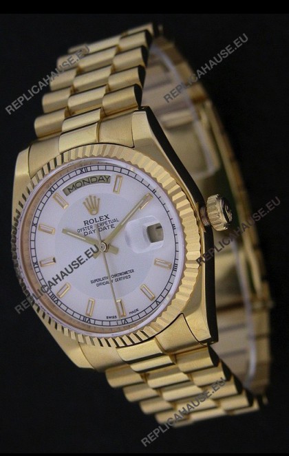 Rolex Day Date Just JapaneseÂ Replica Yellow Gold Watch 