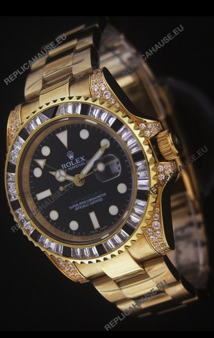 Rolex GMT Master II Swiss Replica Gold Watch