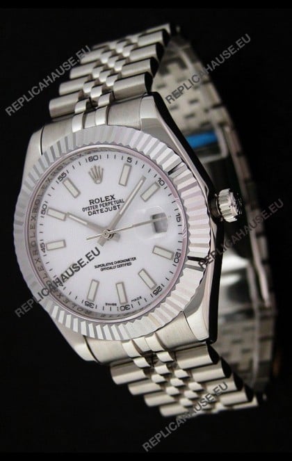 Rolex DateJust Japanese Replica Watch in White Dial