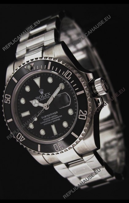 RolexÂ Submariner Swiss Replica Watch in Black Bezel - Ceramic Bezel Watch