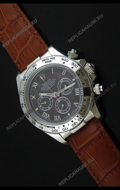 Rolex Daytona Japanese Replica Steel Watch in Grey Dial