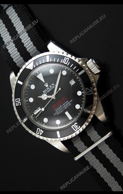 Rolex Oyster Vintage Date Sea-dewller Submariner Japanese Replica Watch in Black Dial