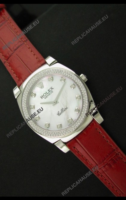 Rolex Cellini Japanese Replica Watch in Diamond Hour Markers