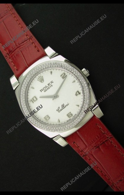 Rolex Cellini Japanese Replica Watch in Numeral and Stick Hour Markers