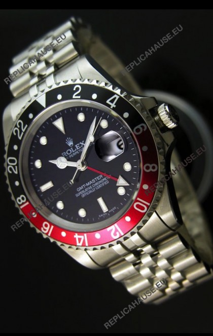 Rolex Replica GMT Masters Watch with Black/Red Bezel