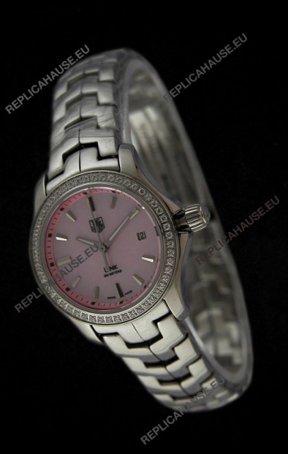 Tag Heuer Link Swiss Ladies Pink Watch
