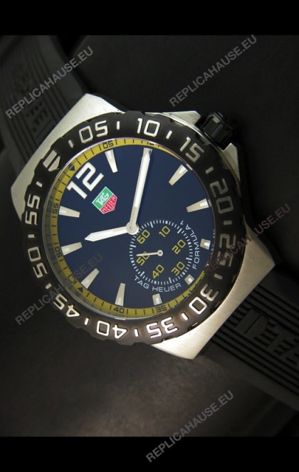 Tag Heuer Formula 1 Japanese Replica Watch in Quartz Movement - Yellow Dial Borders