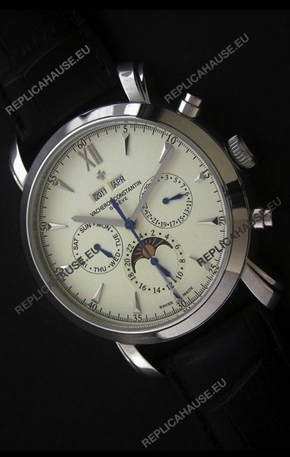 Vacheron Constantin Perpetual Calendar Japanese Watch in White Dial