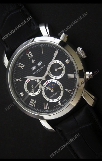 Vacheron Constantin Perpetual Calendar Japanese Watch in Black Dial