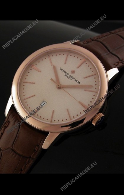 Vacheron Constantin Geneve Automatic Swiss Watch in Rose Gold