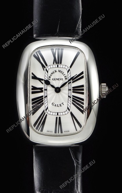 Franck Muller Galet Ladies Swiss Quartz Black Strap Watch