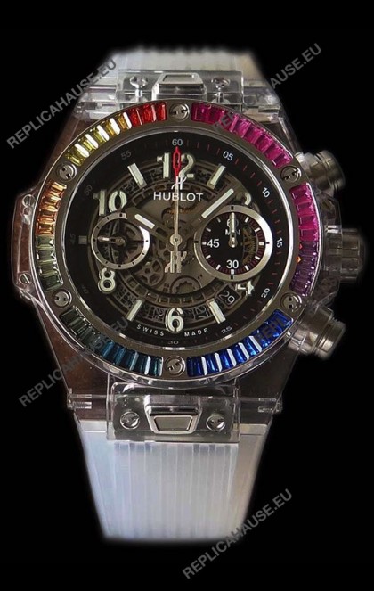 Hublot Big Bang UNICO Sapphire Rainbow Swiss Replica Watch 