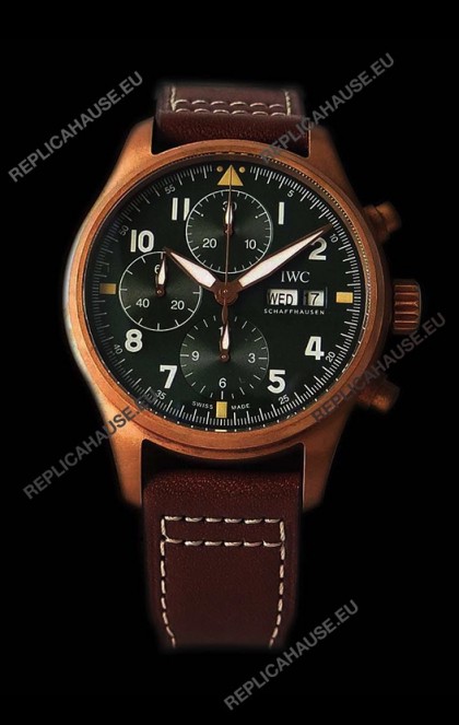 IWC Pilot's Chronograph Spitfire Broze Case - 1:1 Mirror Replica