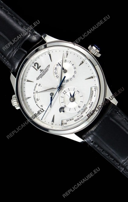 Jaeger LeCoultre Master Geographic Power Reserve 904L Steel Swiss Watch