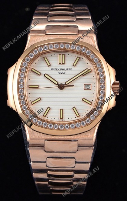 Patek Philippe Nautilus 5711/1R 1:1 Mirror Watch - Rounded Diamonds Bezel
