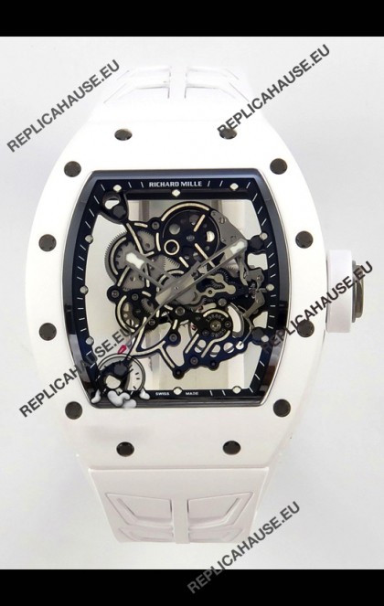Richard Mille RM055 FREE SPRUNG MVMNT White Ceramic Super Clone Watch 
