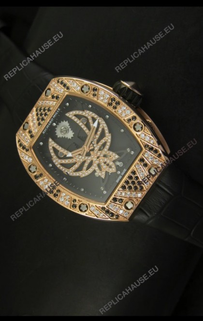 Richard Mille RM051 Tourbillon Swiss Watch in Pink Gold Case