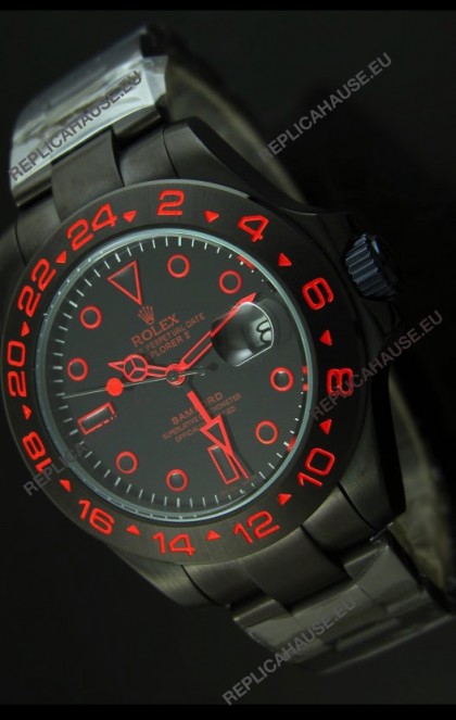 Rolex Explorer II Bamford Stealth and Flame Edition PVD Strap Replica Watch
