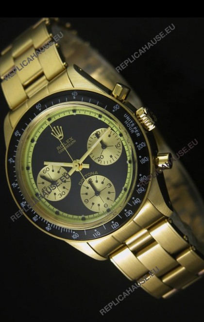 Rolex Daytona 6263 Cosmograph Black Dial in Gold Case