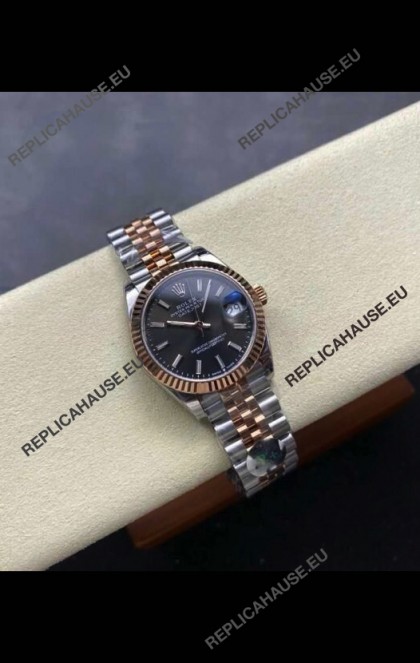 Rolex Super Clone Datejust Grey Dial Two Tone Case 31MM Super Clone Watch 
