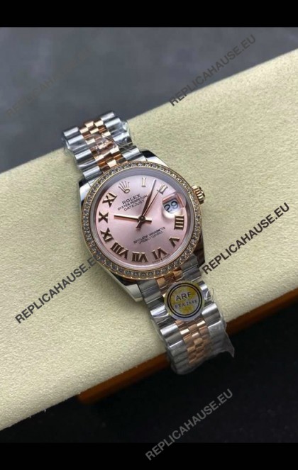 Rolex Super Clone Datejust 31MM Pink Dial Rose Gold Super Clone Watch 