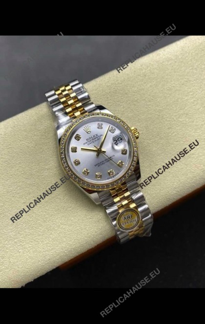 Rolex Super Clone Datejust 31MM Steel Dial Yellow Gold Super Clone Watch 